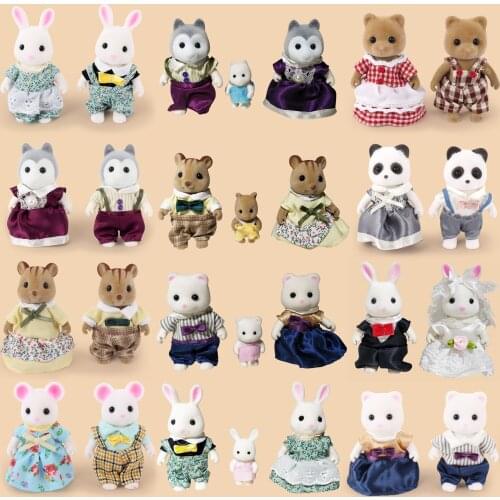 Japan forest sylvania animal bunny bear dog rat squirrel panda families parents couples baby sister dolls girls Christmas toys