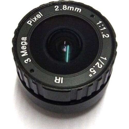 1/2.5" 3MP HD 2.8mm CCTV Lens CS mount IR wide angle 115 degrees for Security IP Camera
