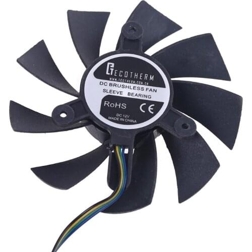 1 Pair 4Pin Cooler Fan for GeForce GTX 1660 RTX 2060 2070 Video Graphics Card A0KB