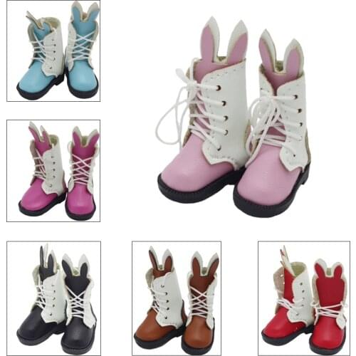 1 Pair Cute Rabbit Boots for Blythes Doll, 30cm Doll Shoes for 1/6 BJD Gift Accessories Toys
