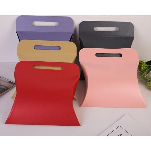 10pcs paper boxs brand gold pillow box DIY gift Hair extension bundles wig packaging packing paper boxes 20x19x6cm