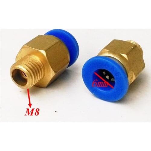 10pcs/lot 6mm Tube M8 Thread Pneumatic Fitting Quick Joint Connector PC6-M8