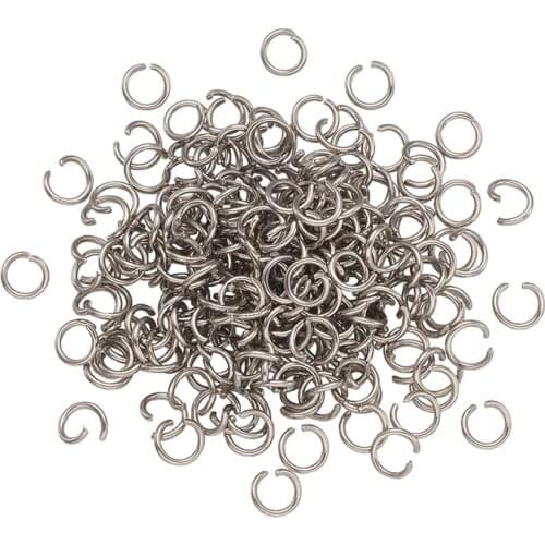 1000pcs 304 Stainless Steel Jump Rings 4mm-10mm Open Jump Rings Spilt Ring Jewelry Findings for Jewelry Making DIY Bracelet