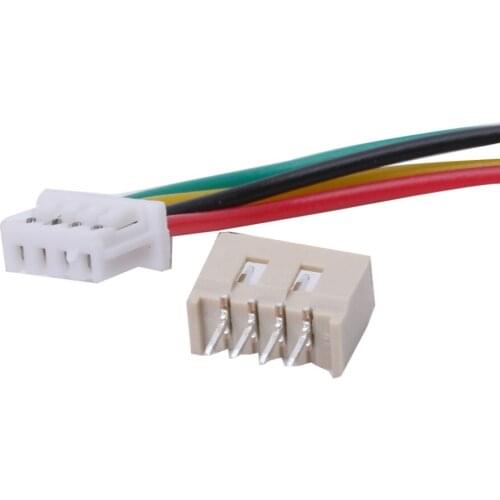 2018 NEW M89CNew 10 Pairs 1.25mm 4-Pin Female Connector With Wire Male Connector