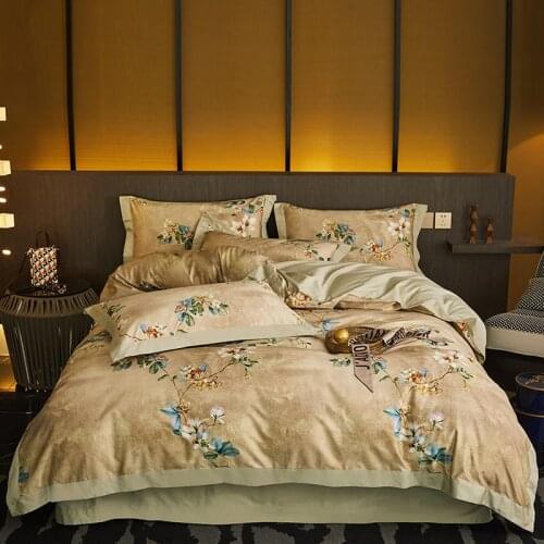 2021 Luxury Bedding set 1000TC Cotton Duvet cover Printed Bed linen Set king bedding queen size comforter sets juego de cama