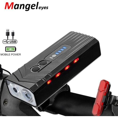 2021 Smart Induction Bicycle Front Light USB Rechargeable Rear Light LED Headlight Bike Lamp Cycling FlashLight MTB Accessories