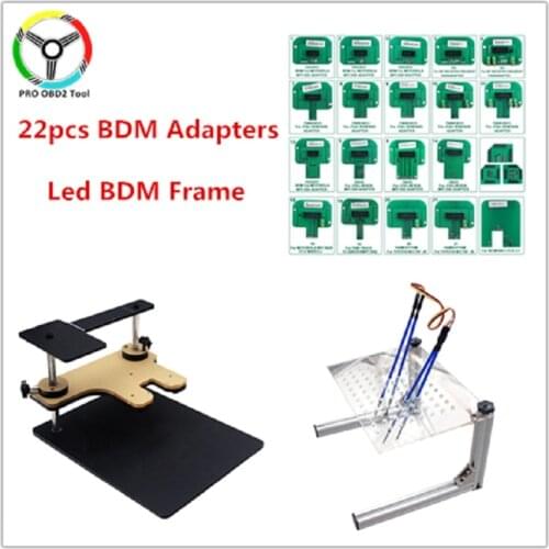 22pcs BDM Adapters LED BDM FRAME Full Set Used for Auto ECU Chip Tuning Tool for K-TAG KESS FgTech V54 BDM100