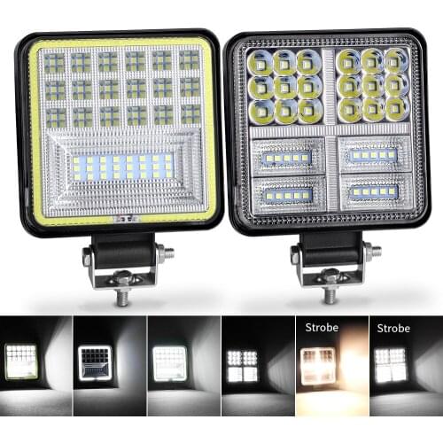 High Power LED Work Light 177W/126W 12V/24V Car Assembly Spotlights Auxiliary Worklight Bar For Truck Offroad Boat Strobe Lights