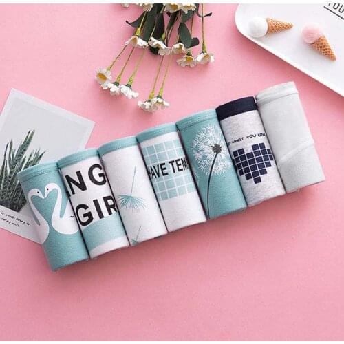 7Pcs Sexy Panties For Women Underwear Fashion Panty Lingerie Breathable Briefs Girls Womens Panties For Female Lovely Underpant