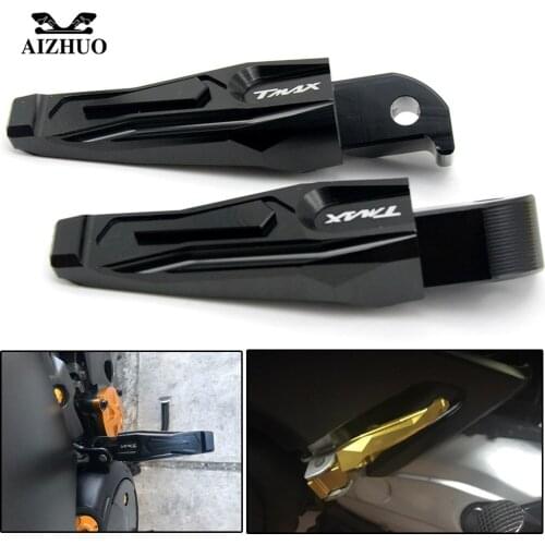 CNC Aluminum Motorcycle Rear Passenger Foot Pegs pedals Footrests For Yamaha TMAX 500 TMAX 530 T-MAX500 T-MAX530 T MAX 500 530