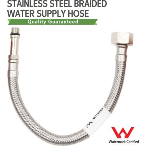DN15 1/2 in. x 12 in. 300mm Stainless Steel Braided Water Supply Hose Faucet Connector hose pipe bendable water mister hose