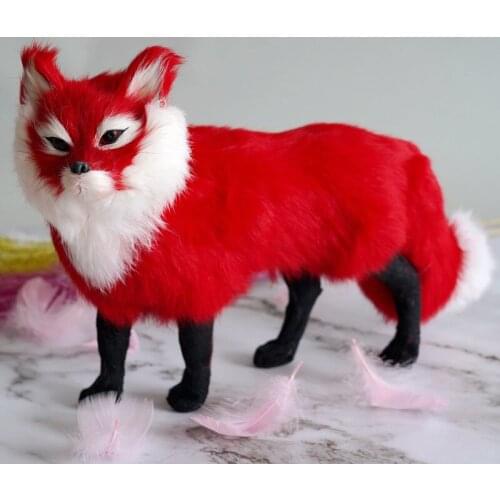 New real life fire fox model plastic&furs simulation red fox doll gift about 35x22cm xf2806