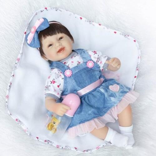 Fashion Bebe Reborn Baby Reborn Dolls 16" 42cm Soft Cloth Body Silicone Reborn Girl Dolls Children Gift Bebe Doll Reborn Bonecas