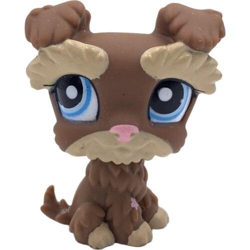 LPS CAT Old animal pet shop toys SCHNAUZER #2270 cute dog original anime figure lovely present for boys and gifts