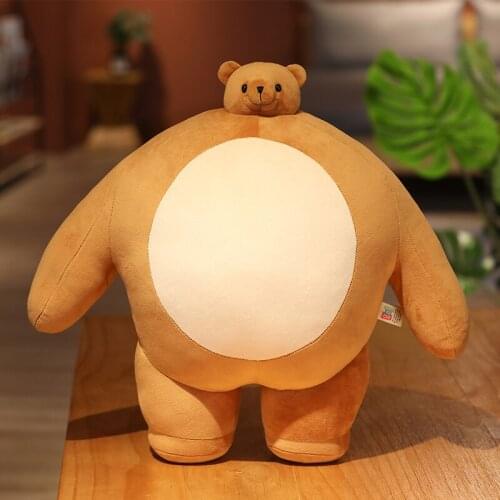 Tiny Head Teddy bear Pillow Small Head Stuffed Panda/Bear/Sloth muscle Body Boyfriend Hug Pillow Cushion birthday gift