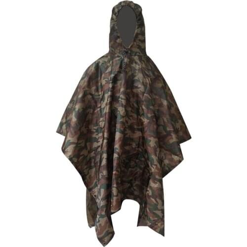 Multifunctional Portable Waterproof Poncho Raincoat Adult Outdoor Camping Carpet Sun Shade Cycling Raincoats Jacktes