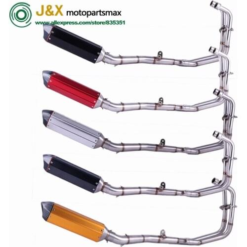 MT03 Motorcycle Modified Exhaust Muffler Full System Connecting pipe Slip On For Yamaha MT-03 R25 R3 2014-2019 Exhaust