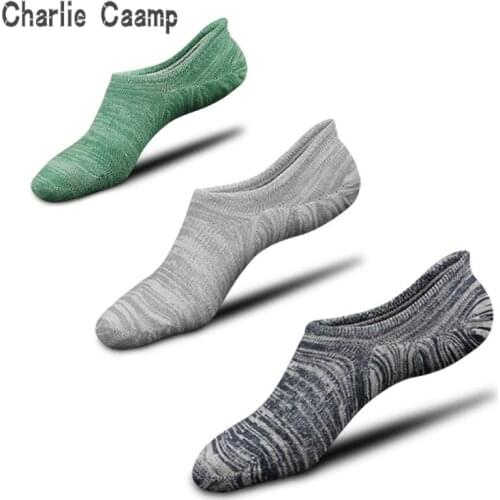 Charlie Campp Mens Spring And Summer Fashion Stripes Cotton Slip Design Mens Socks