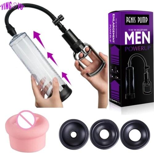 Penis Pump Sex Toys for Men Male Masturbator Penis Extender Penile Vacuum Pump Penis Enlargement Enhancer Massager Adult Product