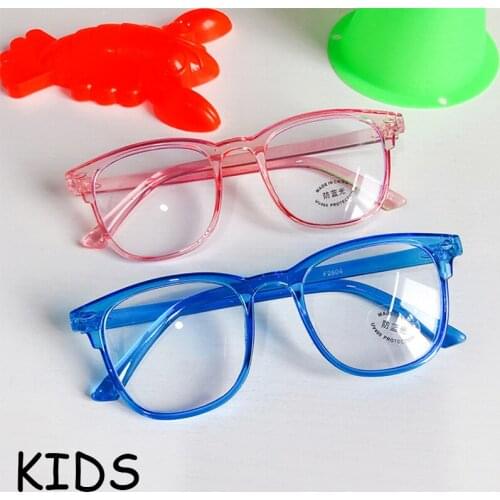 Anti Blue Light Glasses For Kids Vision Care Eyeglasses Lovely Computer Eyewear Square Glasses Frame Chirldren Christmas Gifts