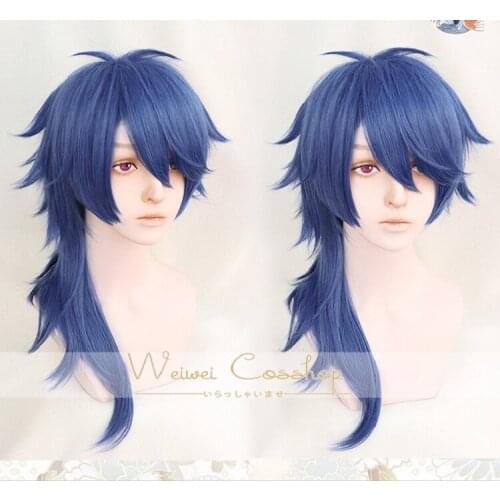 High Quality Division Rap Battle Hypnosis MIC Dice Arisugawa Cosplay Wig 60cm Wavy Synthetic Styled Costume Party Wigs + Wig Cap