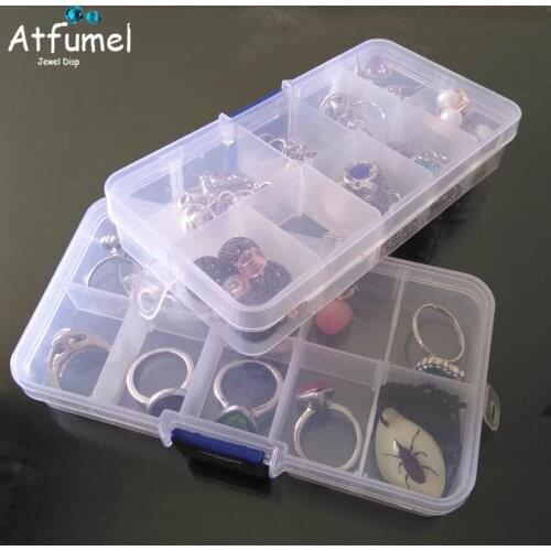 Portable 10/15 Compartment Bead Jewelery Organizer Storage Container Craft Organizer Box Earring Case DIY Trinket Jewelry Box