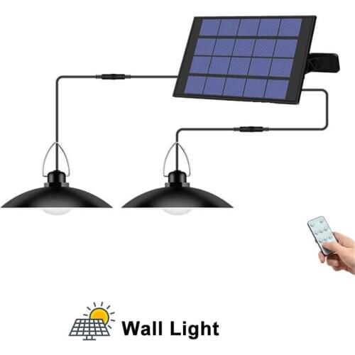 Retro Lampshade Solar Pendant Lamp Led Outdoors Indoor Chandelier Solar Light White Garden Lighting for Home Courtyard Decoratio