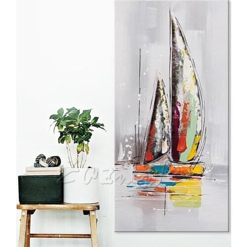 Hand painted large modern seascape abstract canvas oil painting wall decor Art pictures for living room cuadro home decoracion7