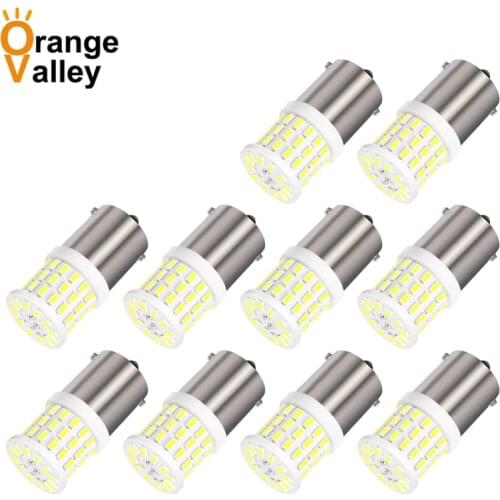 10PCS Super Bright 1156 BA15S BAU15S BAY15D 1157 P21W 57 SMD 3014 LED Car Auto Indicator Turn Side Light Parking Lamp