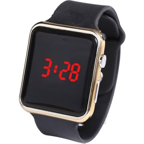 Electroplating Led Square Watch Student Adult For Apple Couple Sunglasses Electronic Meter Plating Led Square Watch