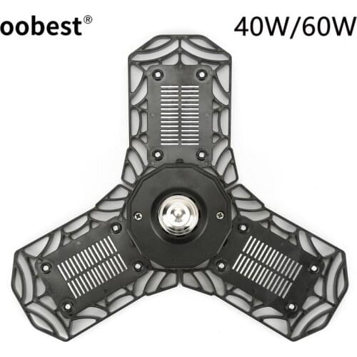 LED Lamp E26 LED Bulb 60W 40W Garage Light 110V 220V Deform Light For Workshop Warehouse Factory Gym Folding Lights