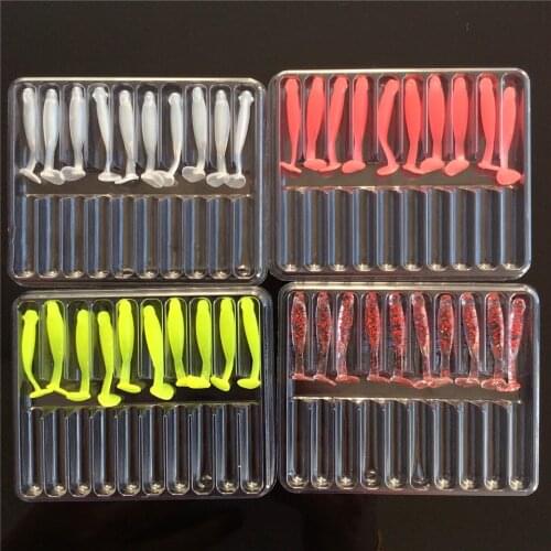 TSURINOYA Fishing Lure TR 0.2g 30mm 40pcs AJING T-tail Soft Lure Rockfish Ocean Rock Bait Luminous Artificial Bait