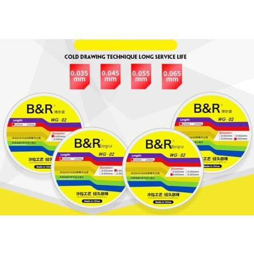 High Hardness Special Diamond Wire Cutting Line for Mobile Phone LCD/OLED Screen Glass Of Separation Line Gold Molybdenum Wire
