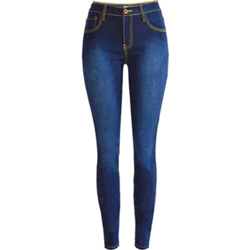 Jeans Female Denim Pants Blue Color Womens Jeans Woman Donna Stretch Bottoms Skinny Pants for Women Trousers Plus Size