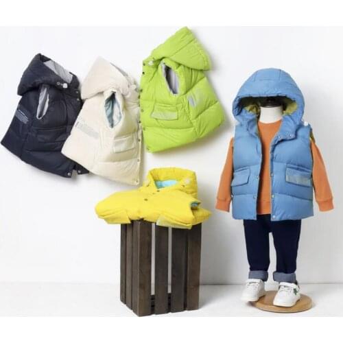 Children warm vest kids white duck down thicken waistcoat kids outwears vest boy&girls jacket baby clothes children clothing