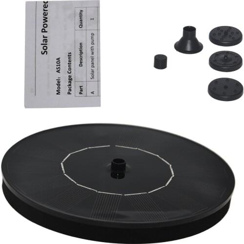 1.4W 7V Solar Fountain Round Solar powered Fountain Pump Solar Water Fountain Garden Pool Solar Panel Fountain Floating Fountain