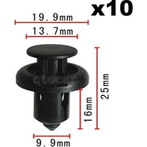 10pcs OEM For Honda For Acura Fastener Rivet Push-Type Retainer Clips 91503-SZ3-003 , 91503-SZ5-003 Bumper Arm Expansion Nail