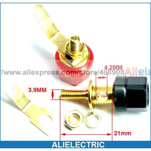 100pcs x Gilt Binding Post to Banana Plug Speaker Cable Test