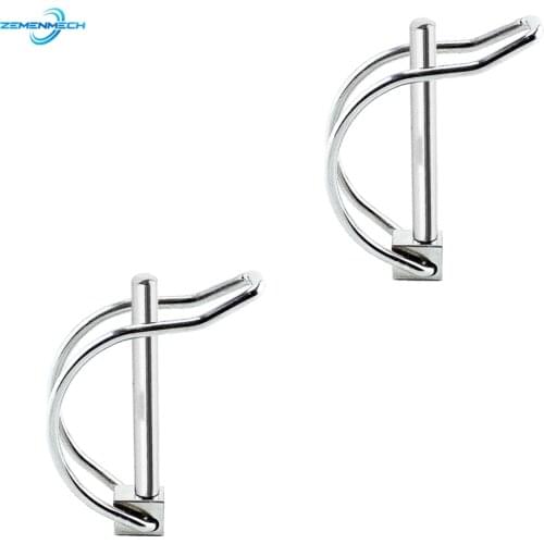 2PCS Quick Lock Release Trailer Towing Coupler Safety Pin Bicycle Stroller Cargo Boat Stage Leg Hitch Hook Clip Stainless Steel
