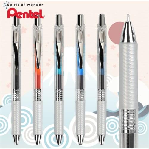 5pcs Pentel Color Gel Pen BLN75TL Transparent Rod Large Capacity Smooth and Quick Dry 0.5 Student Gel Pen for refill LRN5