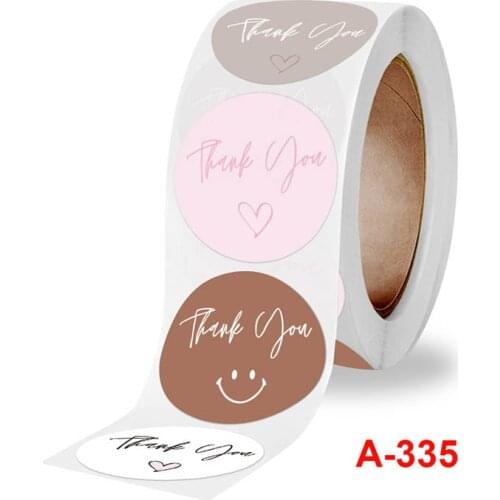 500 Pcs Round Thank You Stickers Cute Smile Face Sticker For Labels Handmade Gift Decor Birthday Wedding Envelope Seals