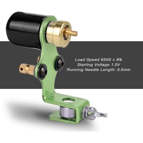 Quiet Motor Rotary Tattoo Machine Cartridge Needle Handle Set Beginners Liner Green Durable Easy to Use