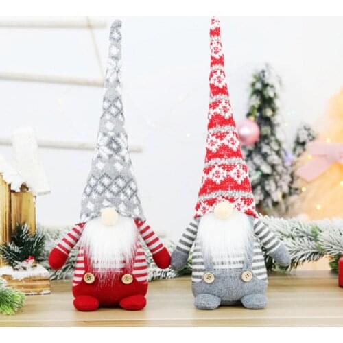 Faceless Doll Christmas Gift 2021 New Year Merry Christmas Decorations For Home Cute Faceless Knitted Doll Cristmas Ornament
