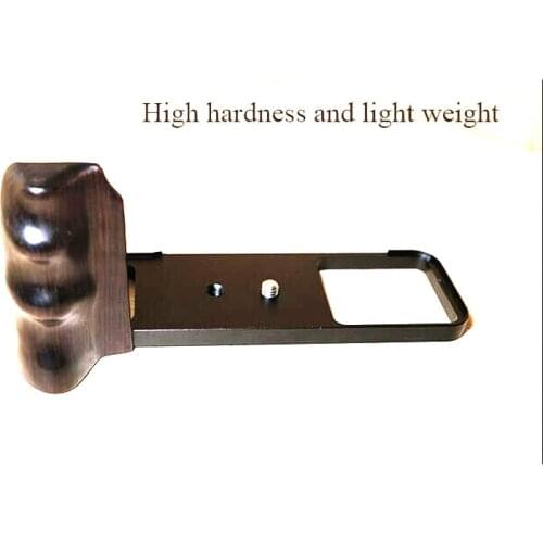 Wooden Hand Grip Holder L Bracket Padauk For Fujifilm X-100V Camera