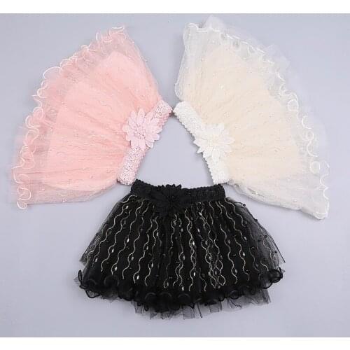 Fashion Baby Kids skirt Girls Princess Beading Dance Tutu Skirt Sequins Party Dance Ballet Tutu Skirts Children Chiffon