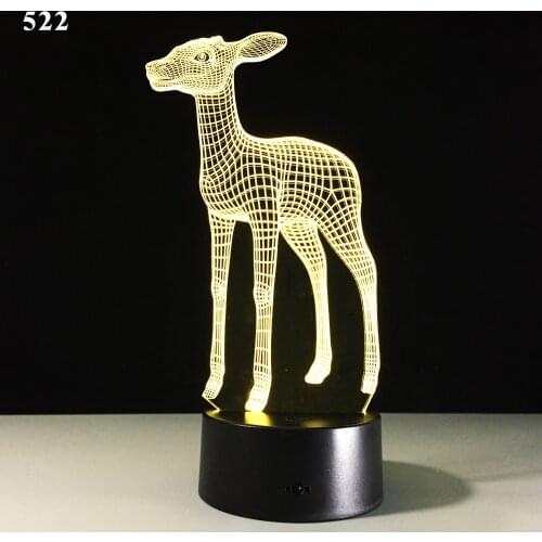Animal Series Childrens Night Light Gift Room Decor Giraffe Wolf Usb Bulbs for Home Kawaii Neon Manga Fairy Lights Child Desk