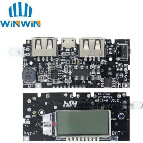 Dual USB 5V 1A 2.1A Mobile Power Bank 18650 Battery Charger PCB Power Module Accessories For Phone DIY LED LCD Module Board