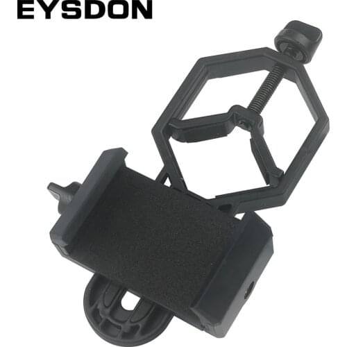 EYSDON Universal Cell Phone Adapter Clip Mount Binocular Monocular Spotting Scope Telescope Phone Support Eyepiece Metal