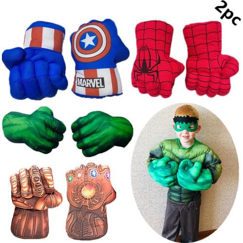 Boy Hulk Gloves Thanos/Captain America/Spiderman Gloves Kids Halloween Carnival Fist Party Gift
