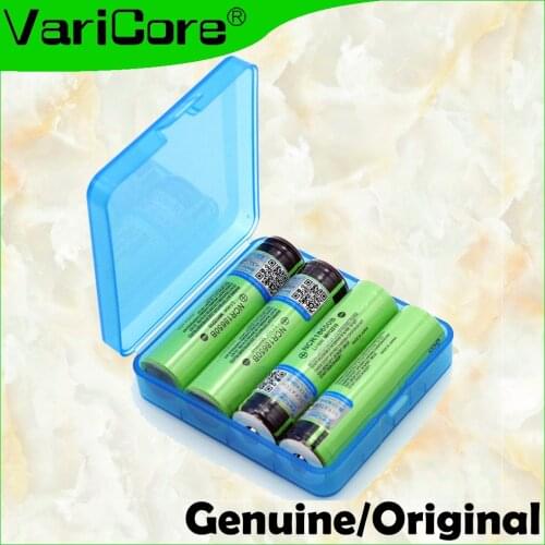 New Original 18650 3.7 v 3400 mah Lithium Rechargeable Battery NCR18650B with Pointed (No PCB) batteries +Box